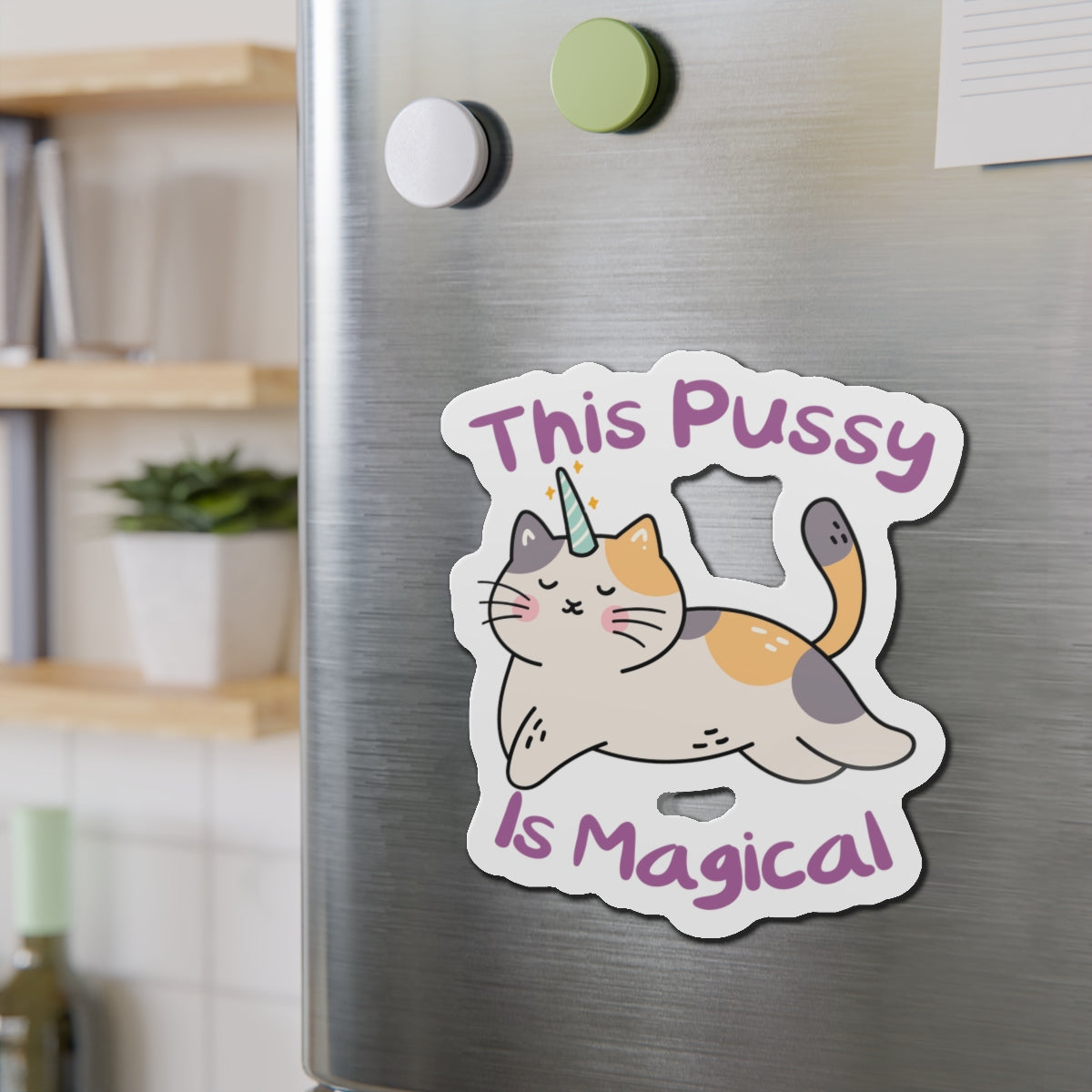 Magic Cat Die-Cut Magnets