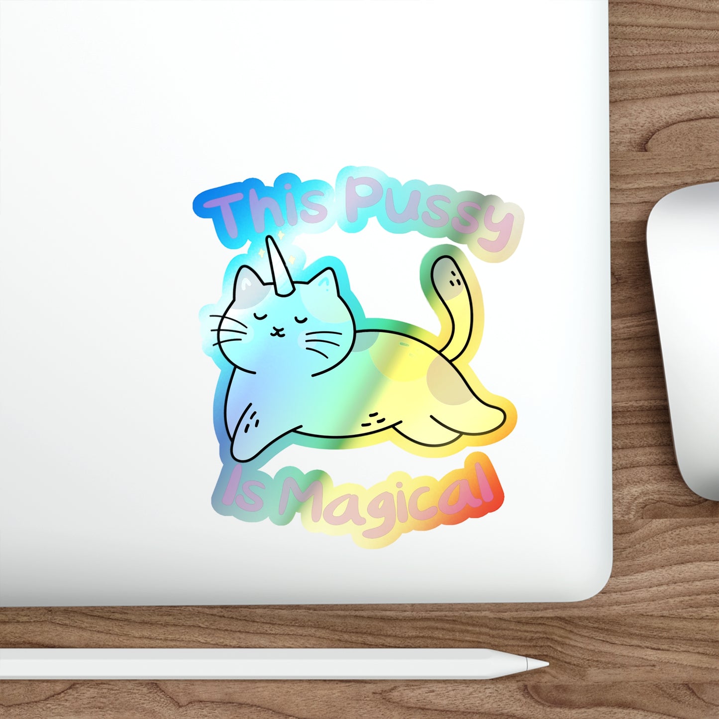 Magic Cat Holographic Die-cut Stickers