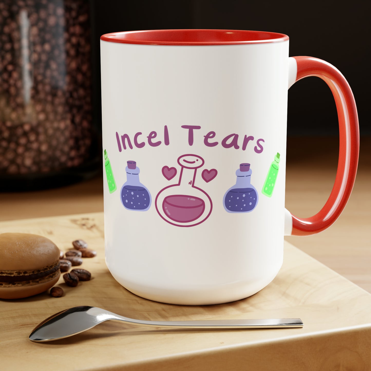 Incel Tears Two-Tone Coffee Mugs, 15oz