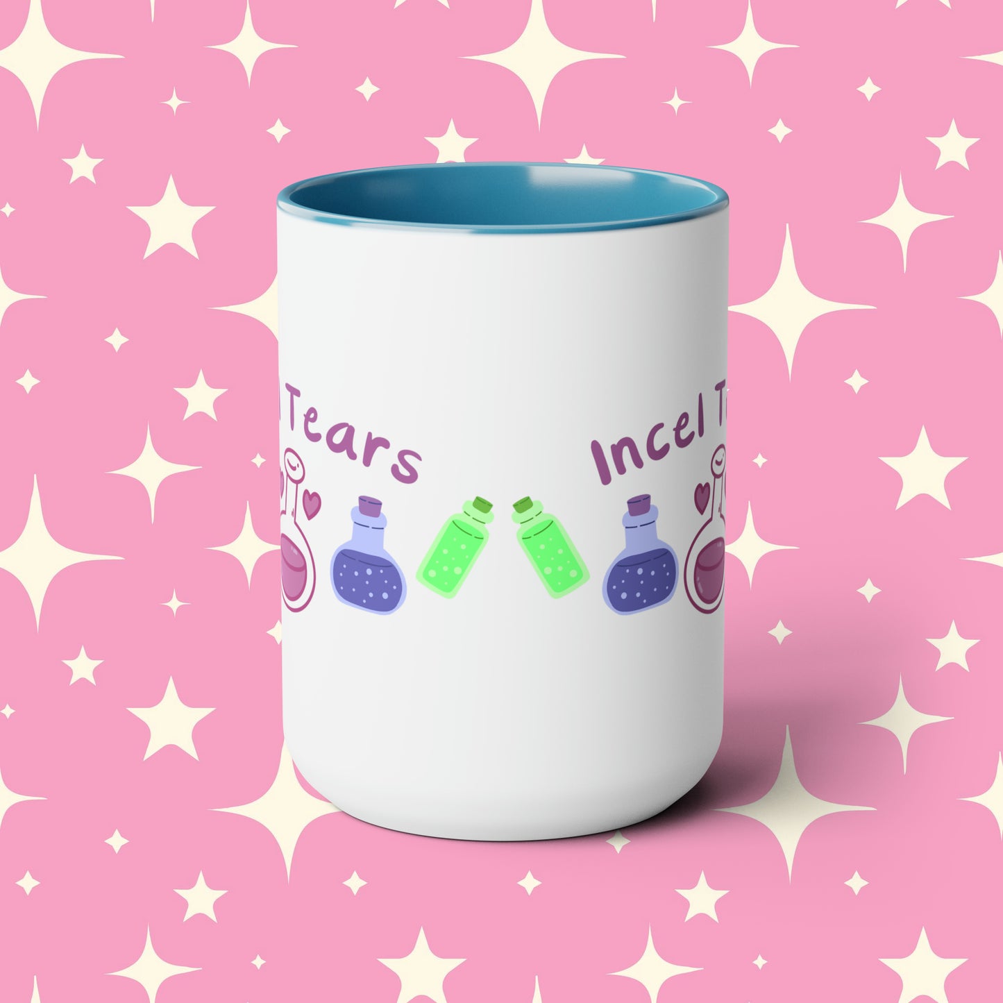 Incel Tears Two-Tone Coffee Mugs, 15oz