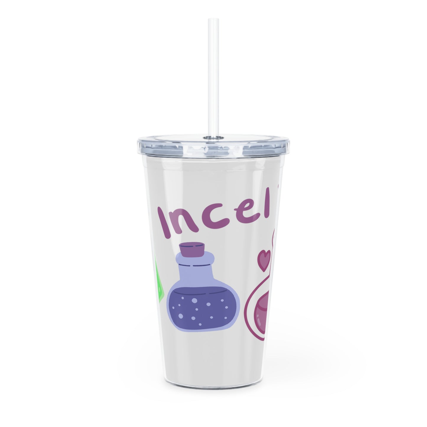 Incel Tears Plastic Tumbler with Straw
