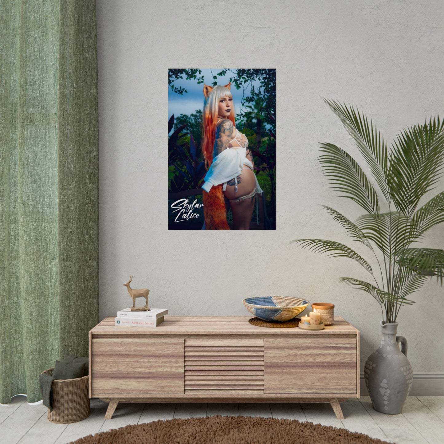 White Fox Vertical Posters