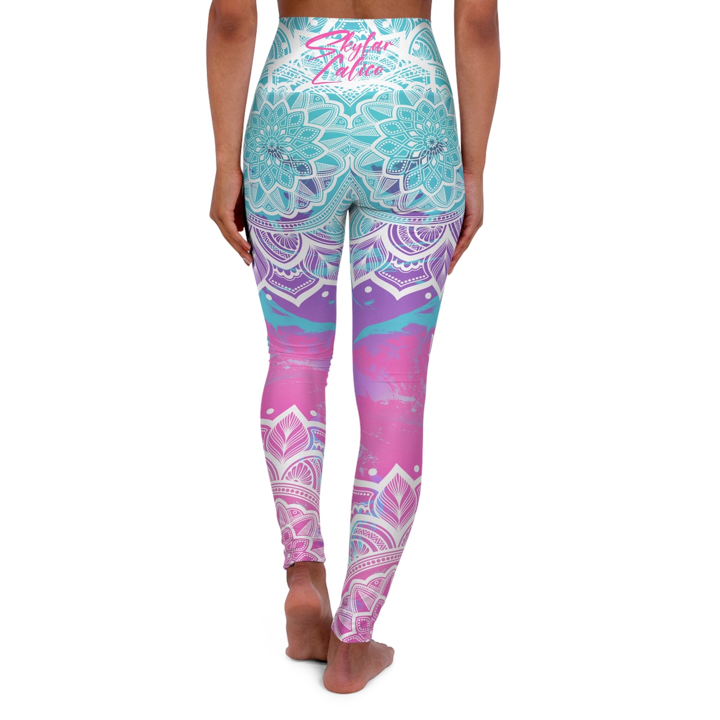 Pastel Mandala High Waisted Yoga Leggings