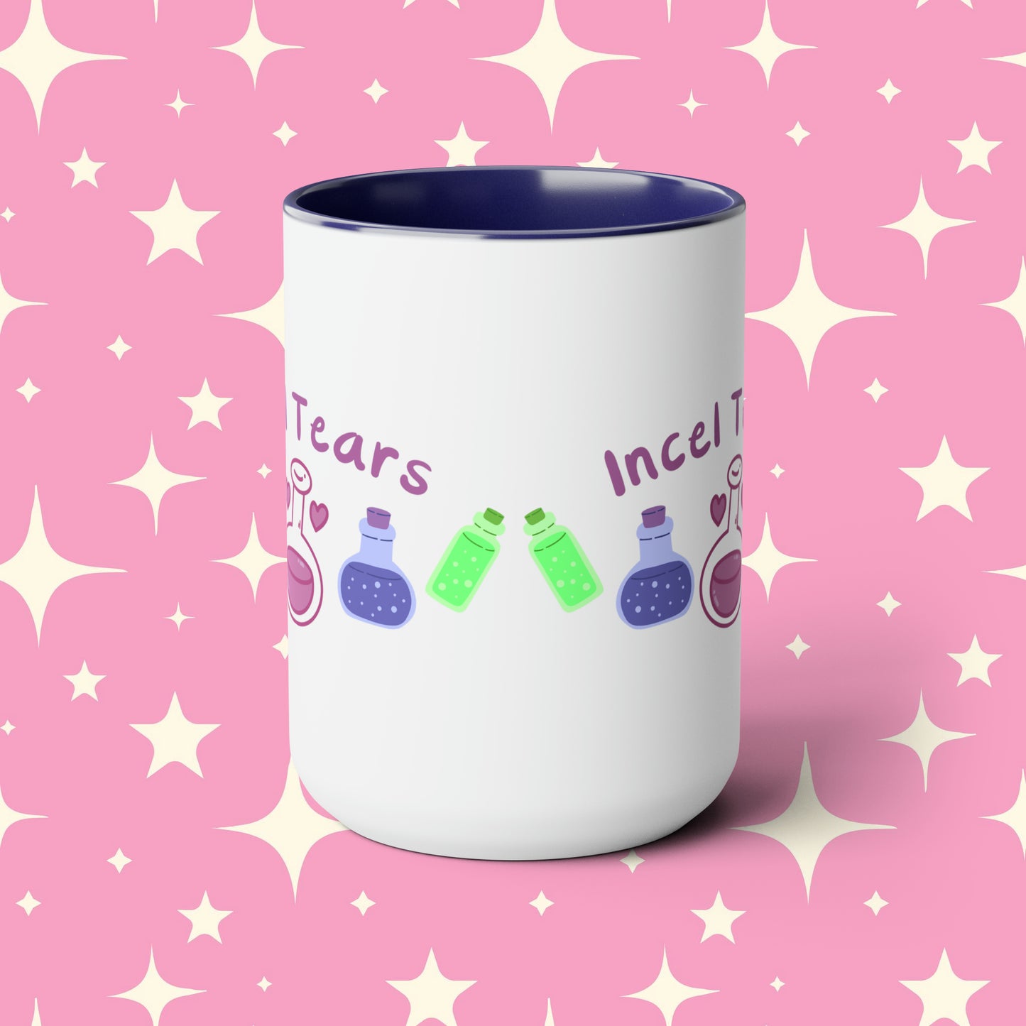 Incel Tears Two-Tone Coffee Mugs, 15oz