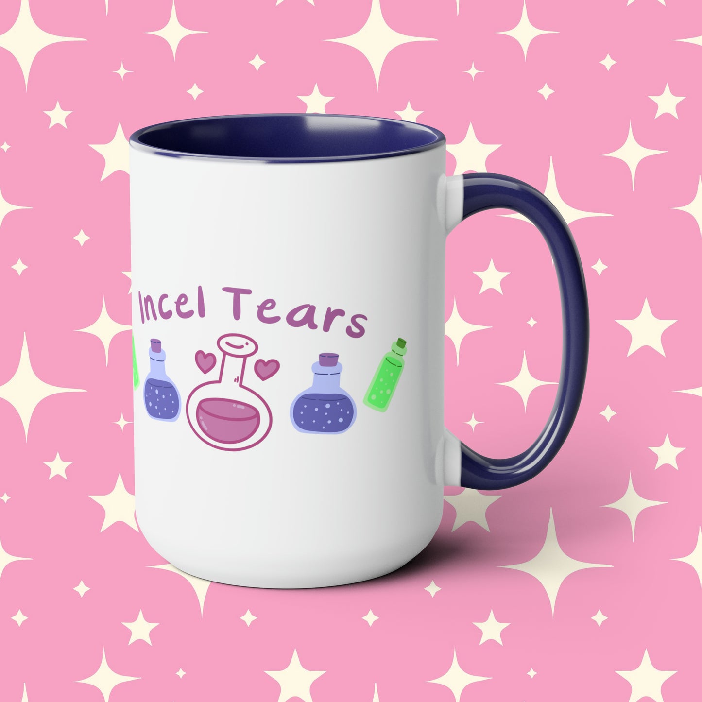 Incel Tears Two-Tone Coffee Mugs, 15oz