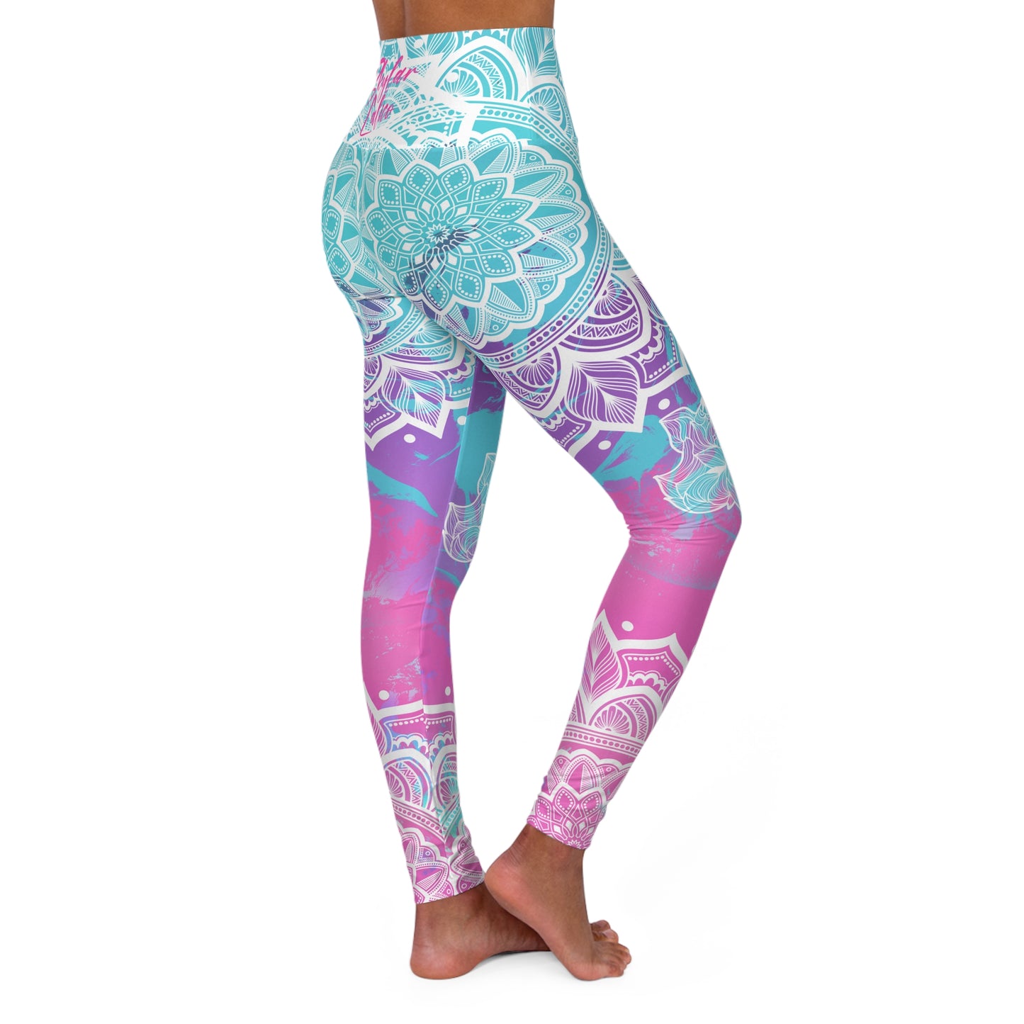 Pastel Mandala High Waisted Yoga Leggings