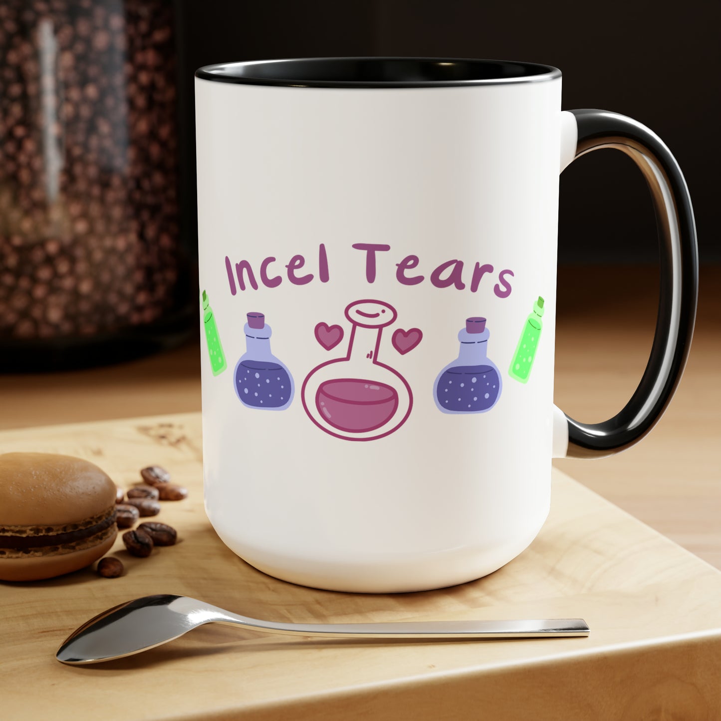 Incel Tears Two-Tone Coffee Mugs, 15oz