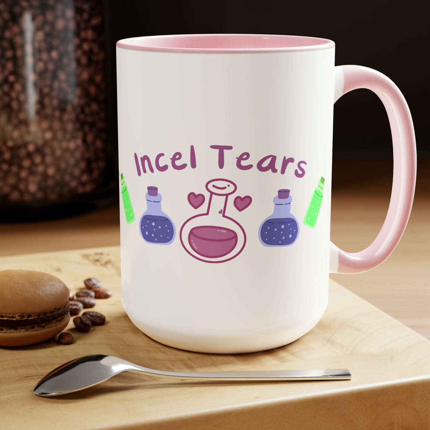 Incel Tears Two-Tone Coffee Mugs, 15oz