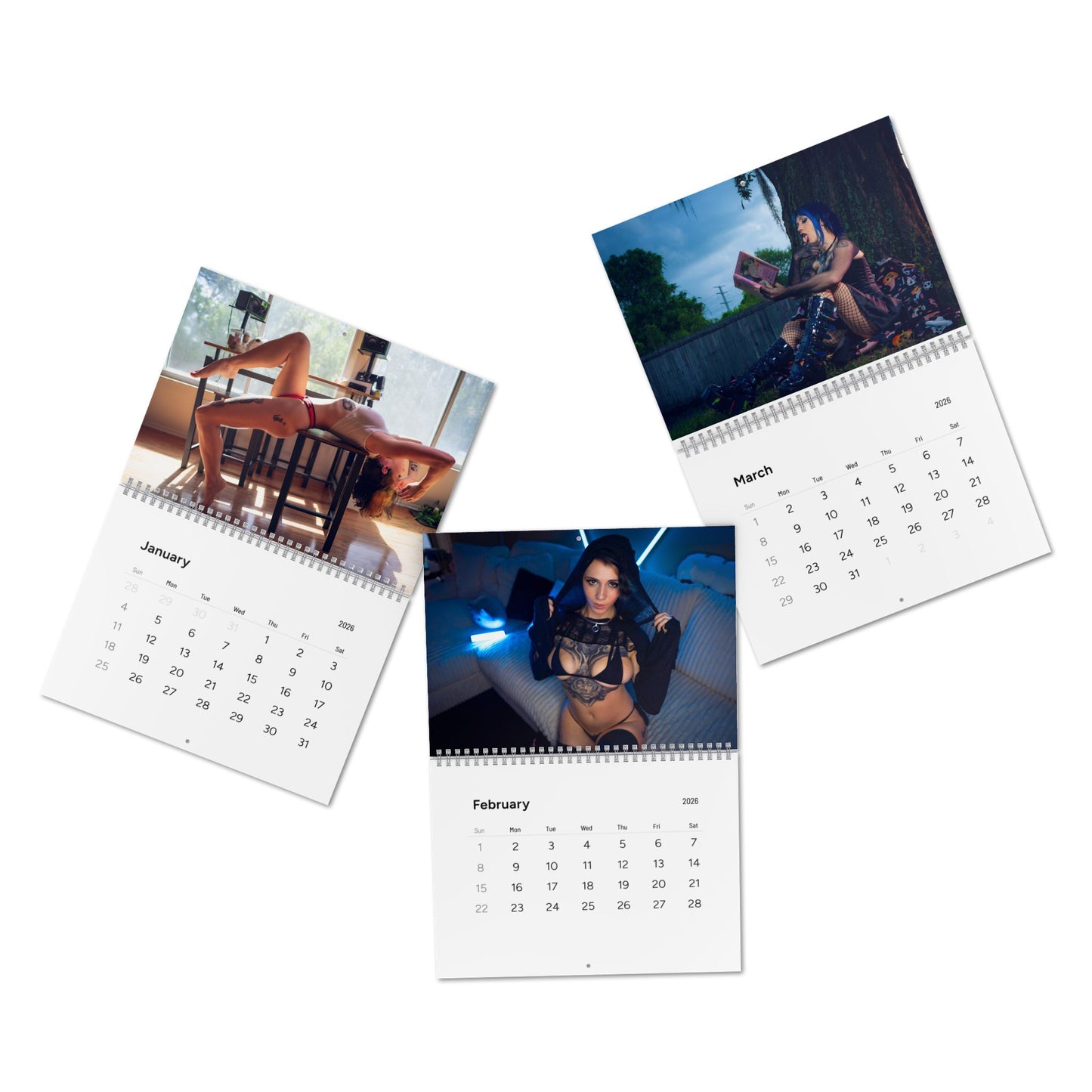 2026 Pinup Photography Wall Calendar — Artistic Boudoir Photo Calendar