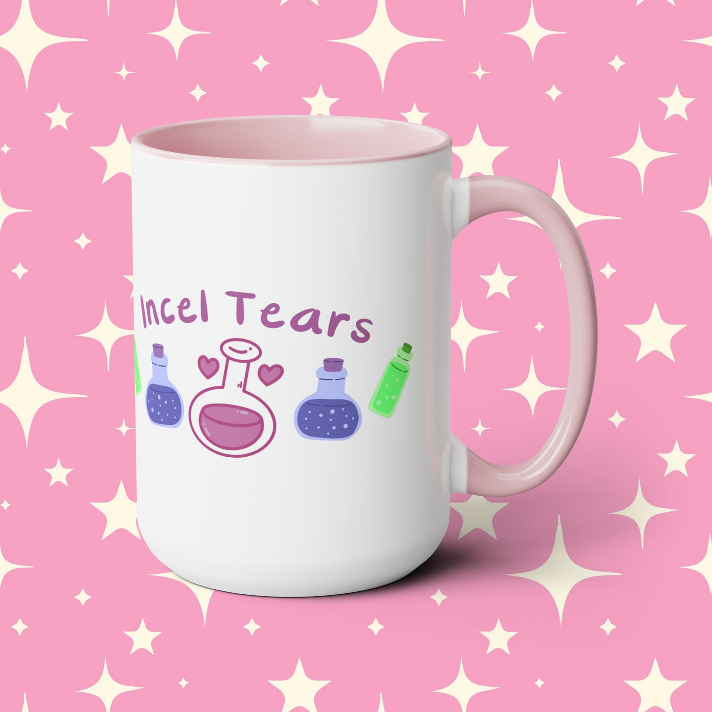 Incel Tears Two-Tone Coffee Mugs, 15oz