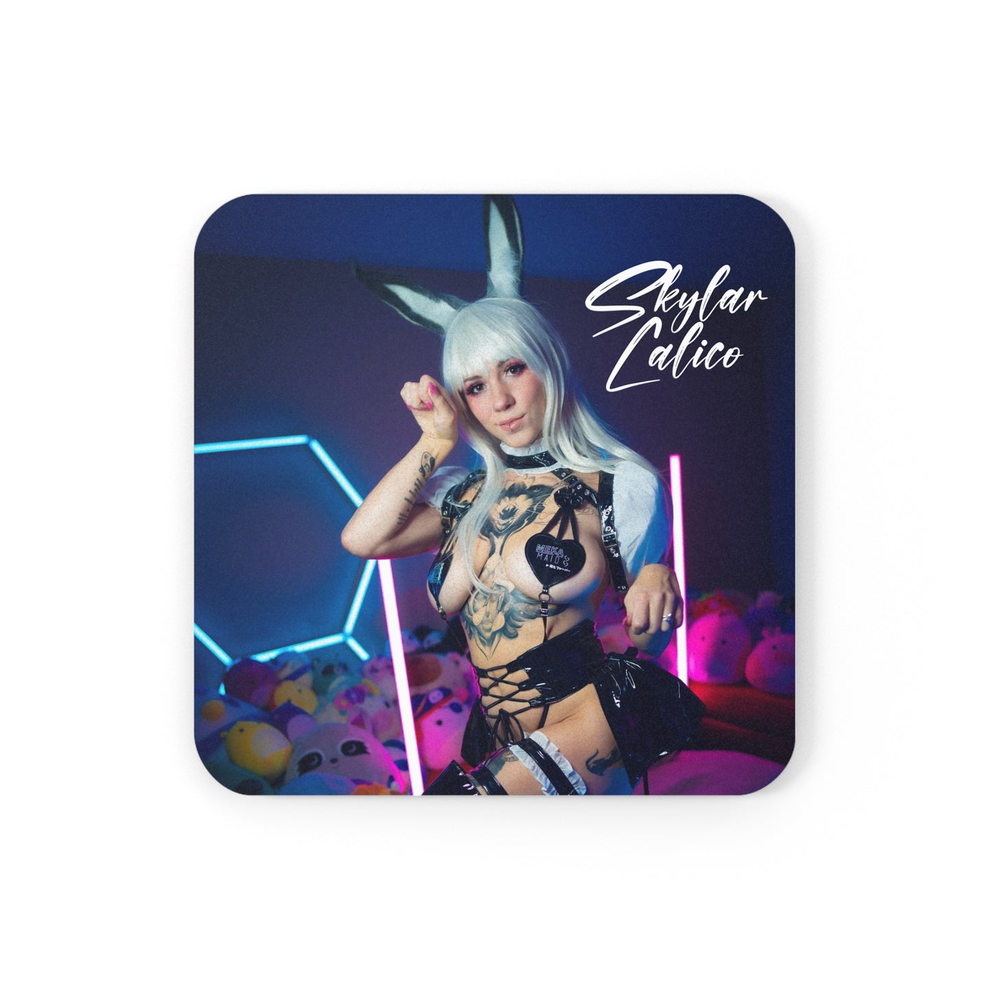 Bunny Maid Cork Back Coaster