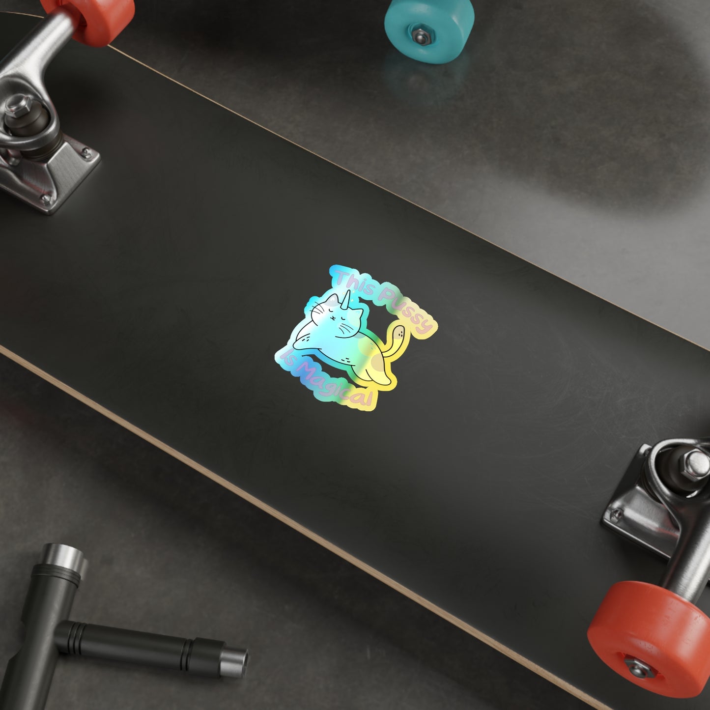 Magic Cat Holographic Die-cut Stickers