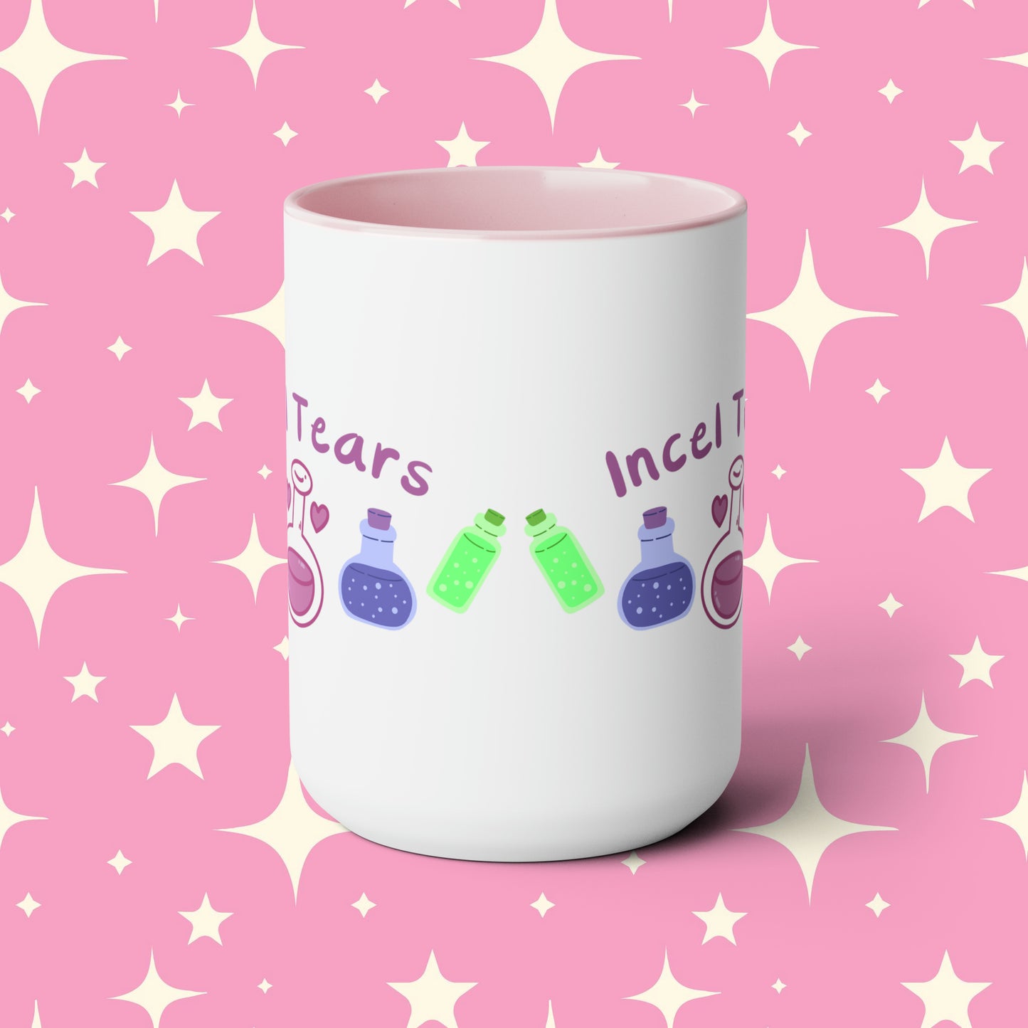 Incel Tears Two-Tone Coffee Mugs, 15oz