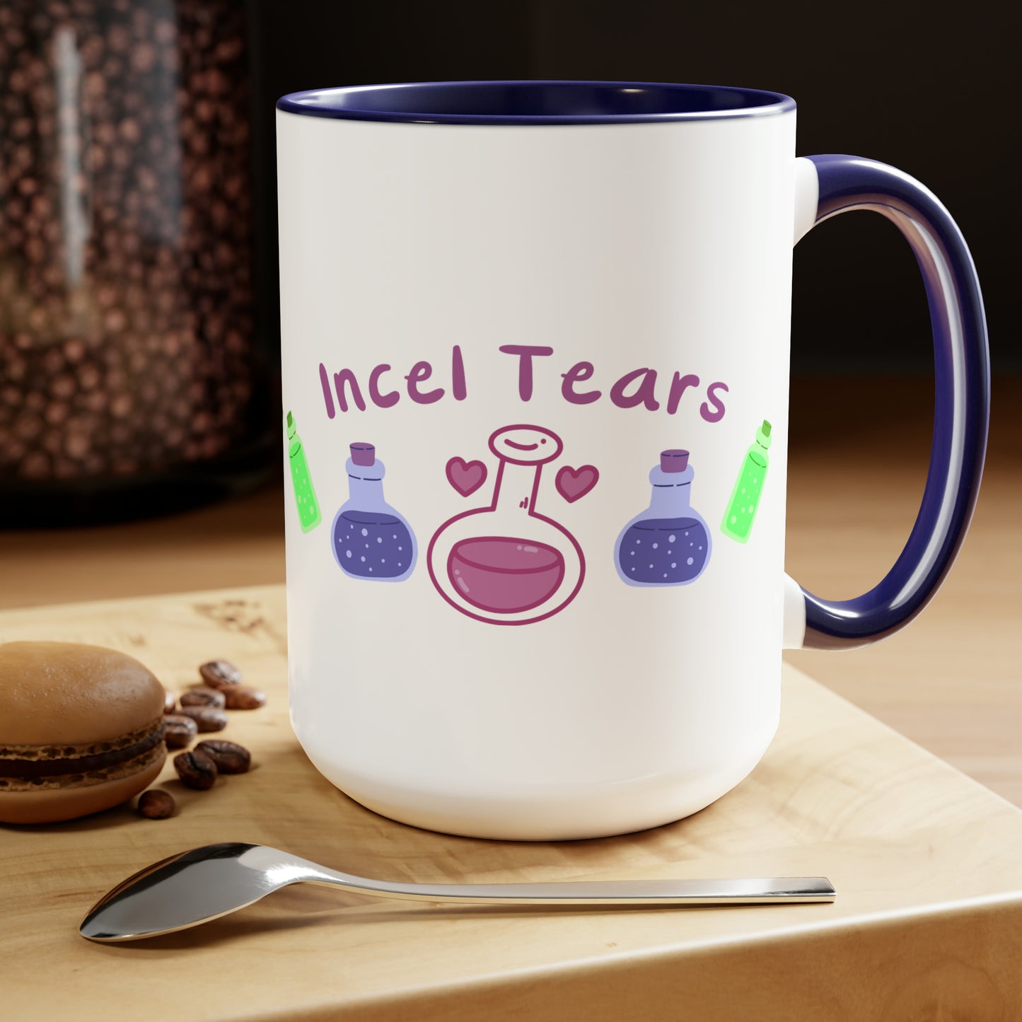 Incel Tears Two-Tone Coffee Mugs, 15oz