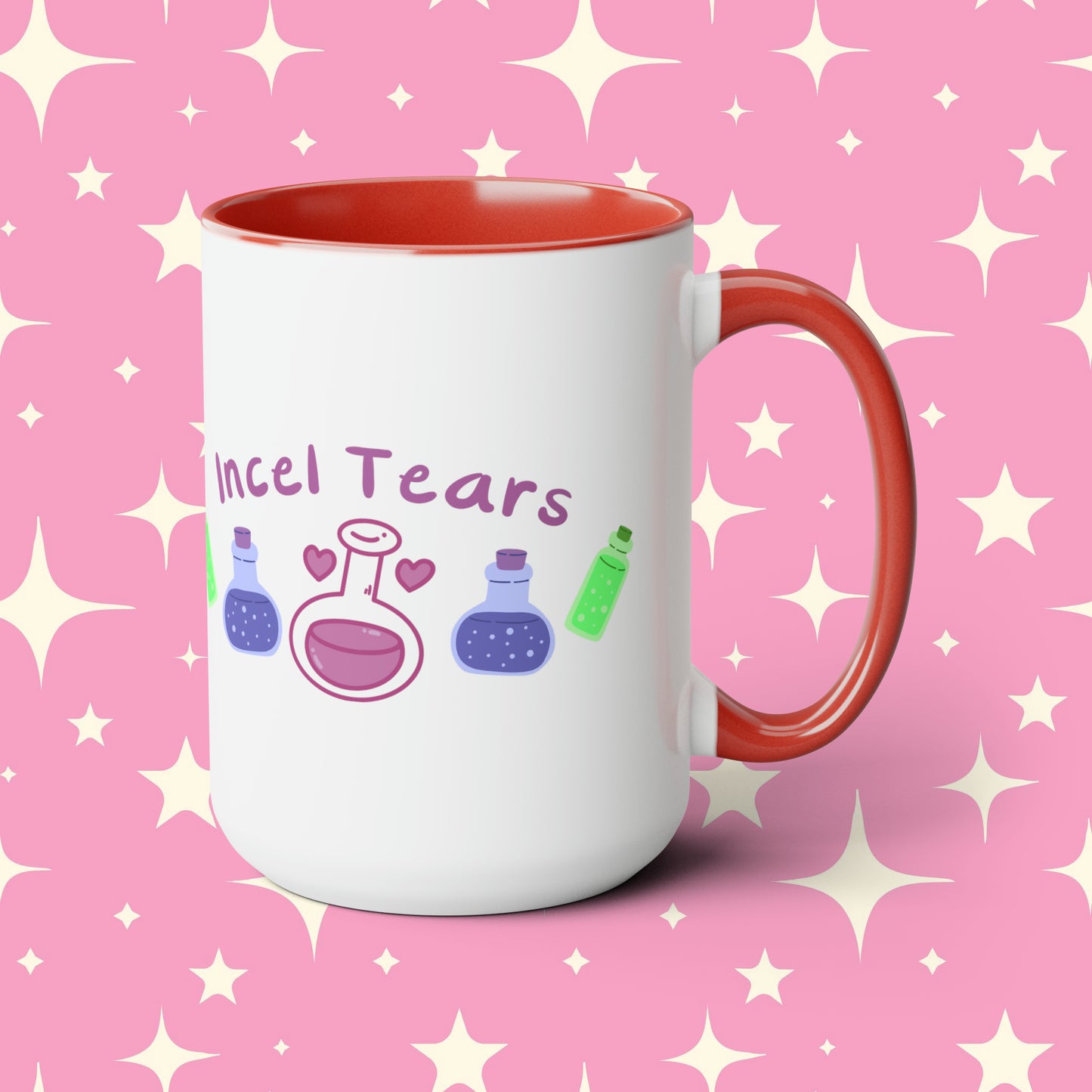 Incel Tears Two-Tone Coffee Mugs, 15oz