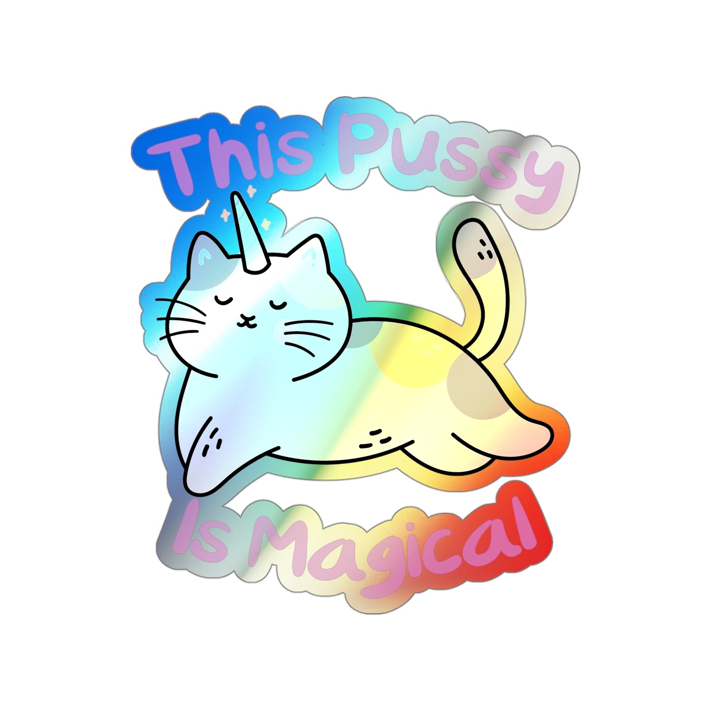 Magic Cat Holographic Die-cut Stickers