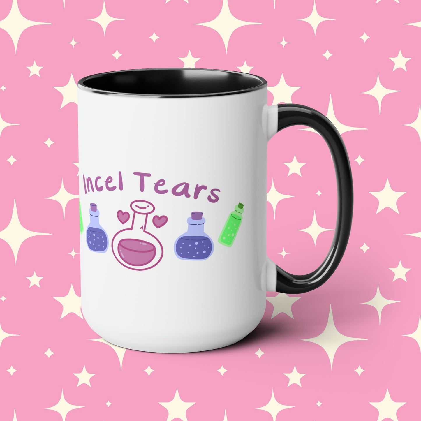 Incel Tears Two-Tone Coffee Mugs, 15oz