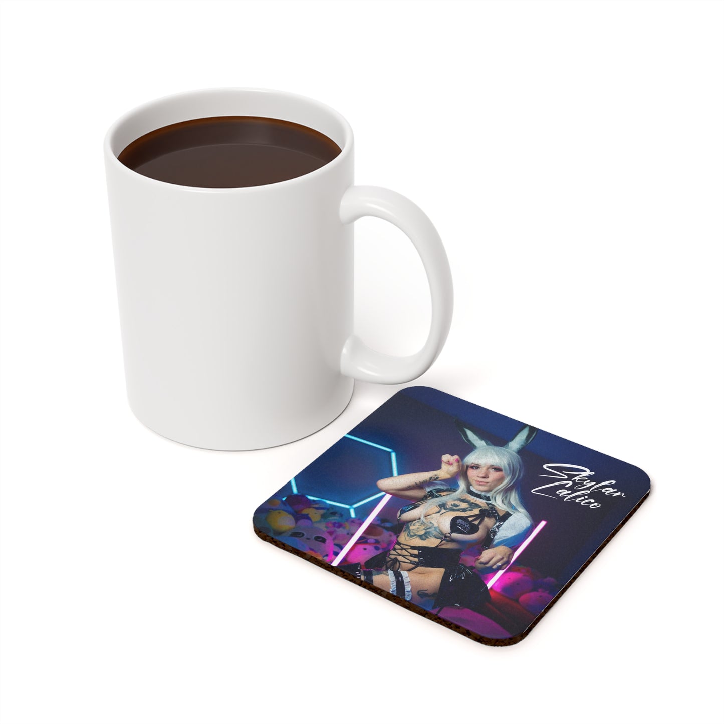 Bunny Maid Cork Back Coaster
