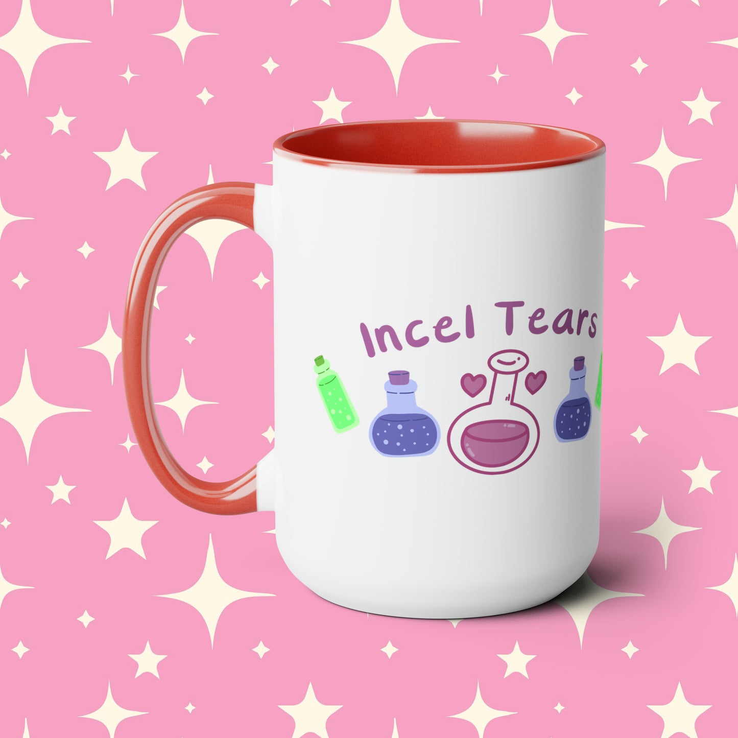Incel Tears Two-Tone Coffee Mugs, 15oz