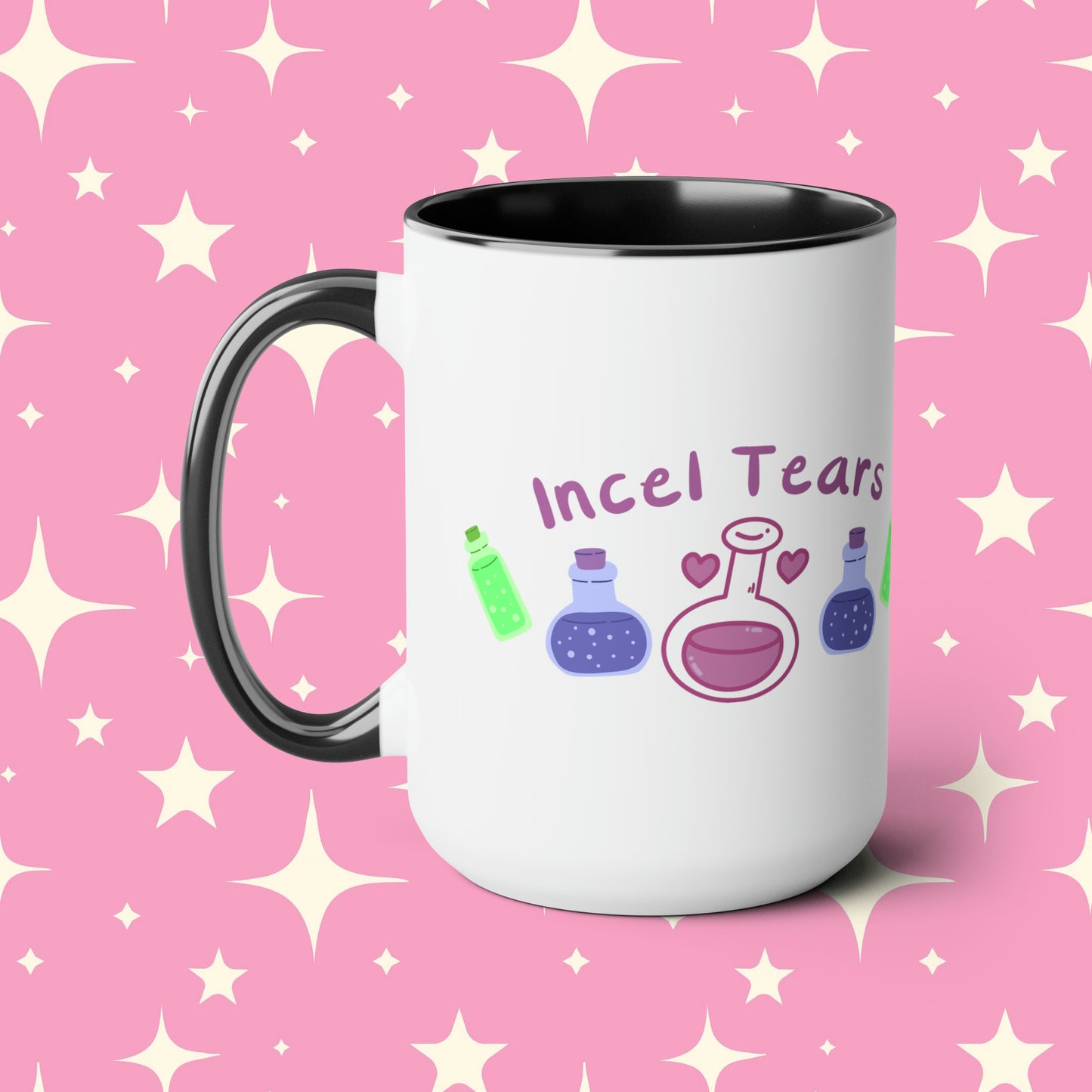 Incel Tears Two-Tone Coffee Mugs, 15oz