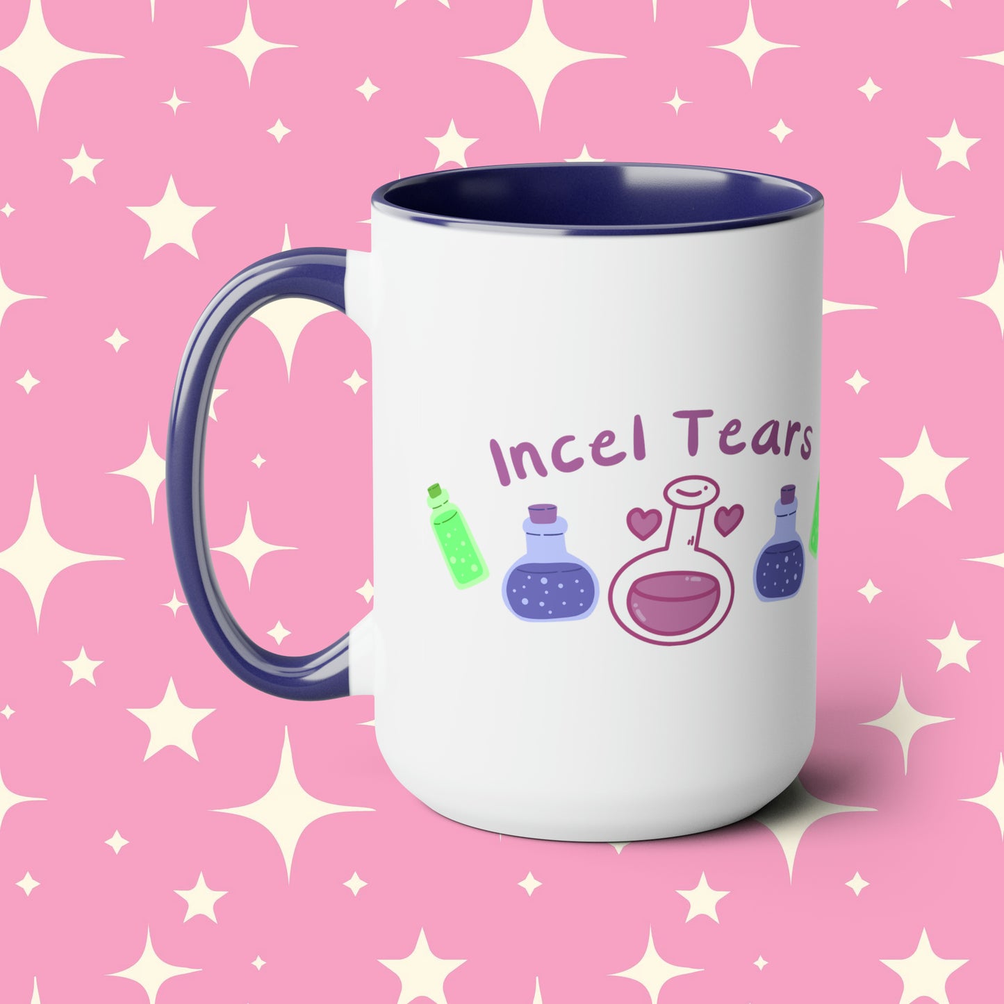 Incel Tears Two-Tone Coffee Mugs, 15oz