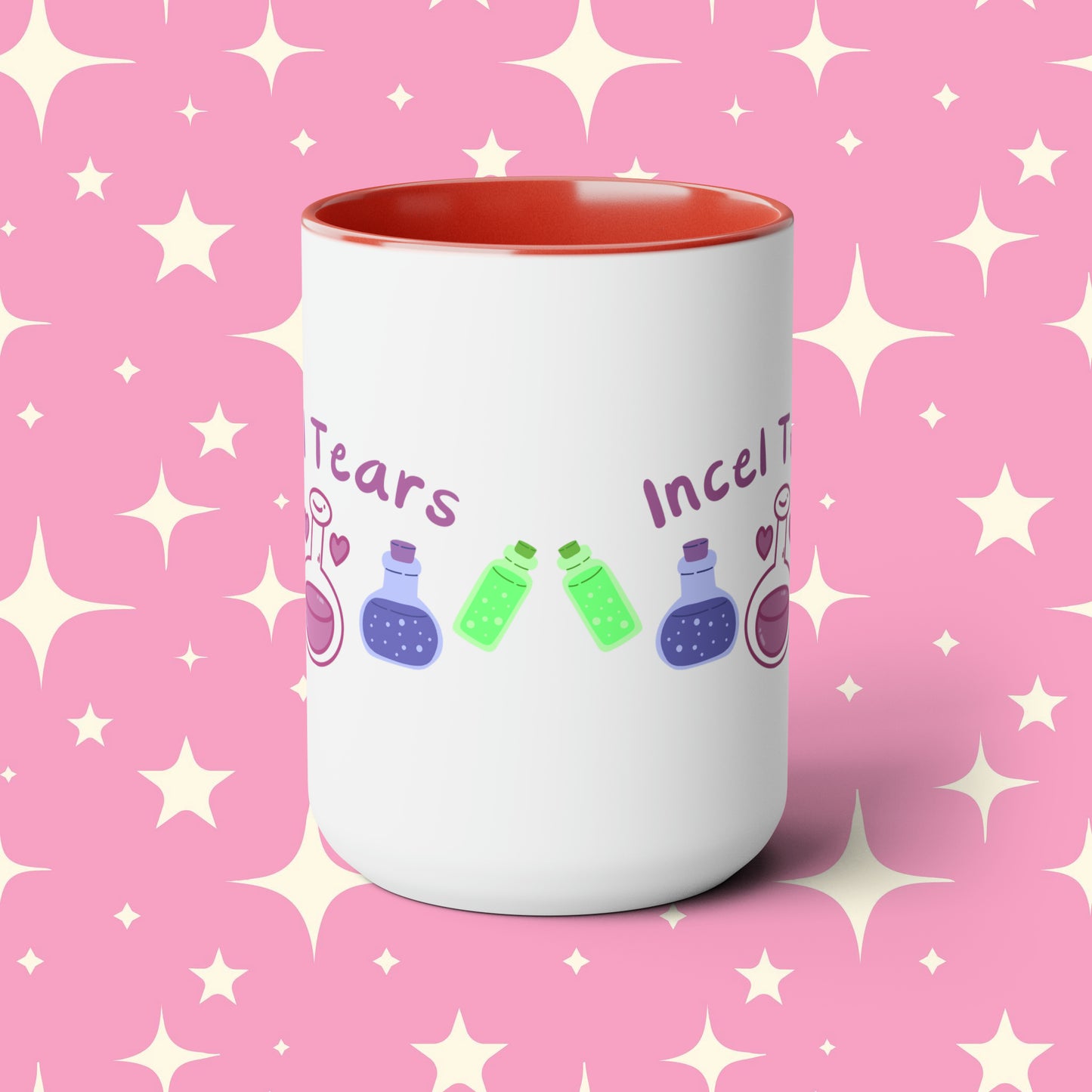 Incel Tears Two-Tone Coffee Mugs, 15oz