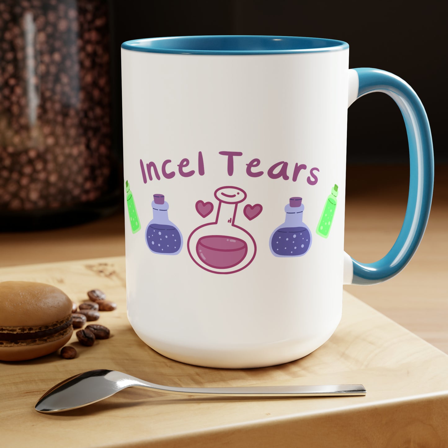 Incel Tears Two-Tone Coffee Mugs, 15oz
