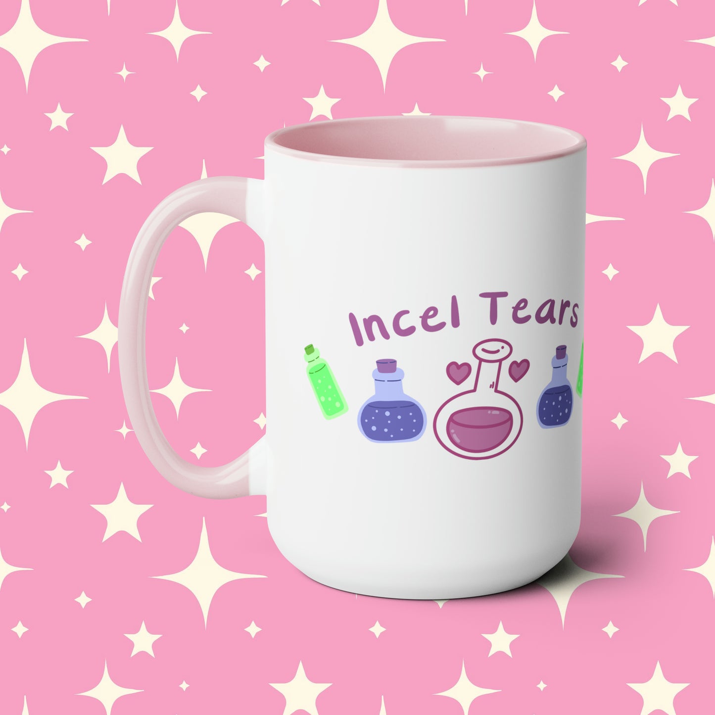 Incel Tears Two-Tone Coffee Mugs, 15oz