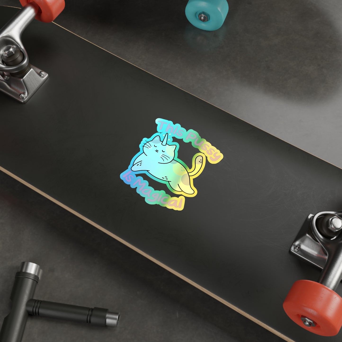Magic Cat Holographic Die-cut Stickers