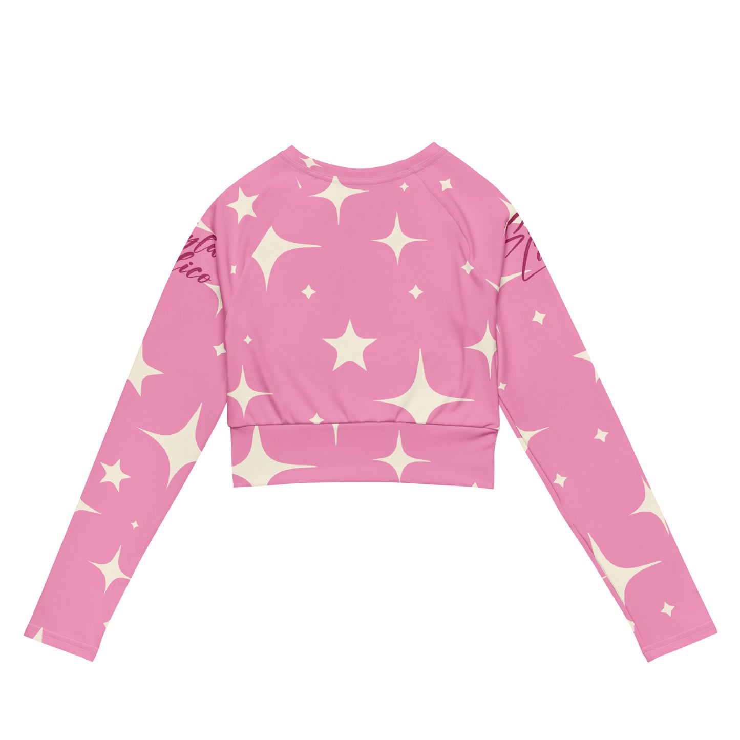 Recycled long-sleeve crop top