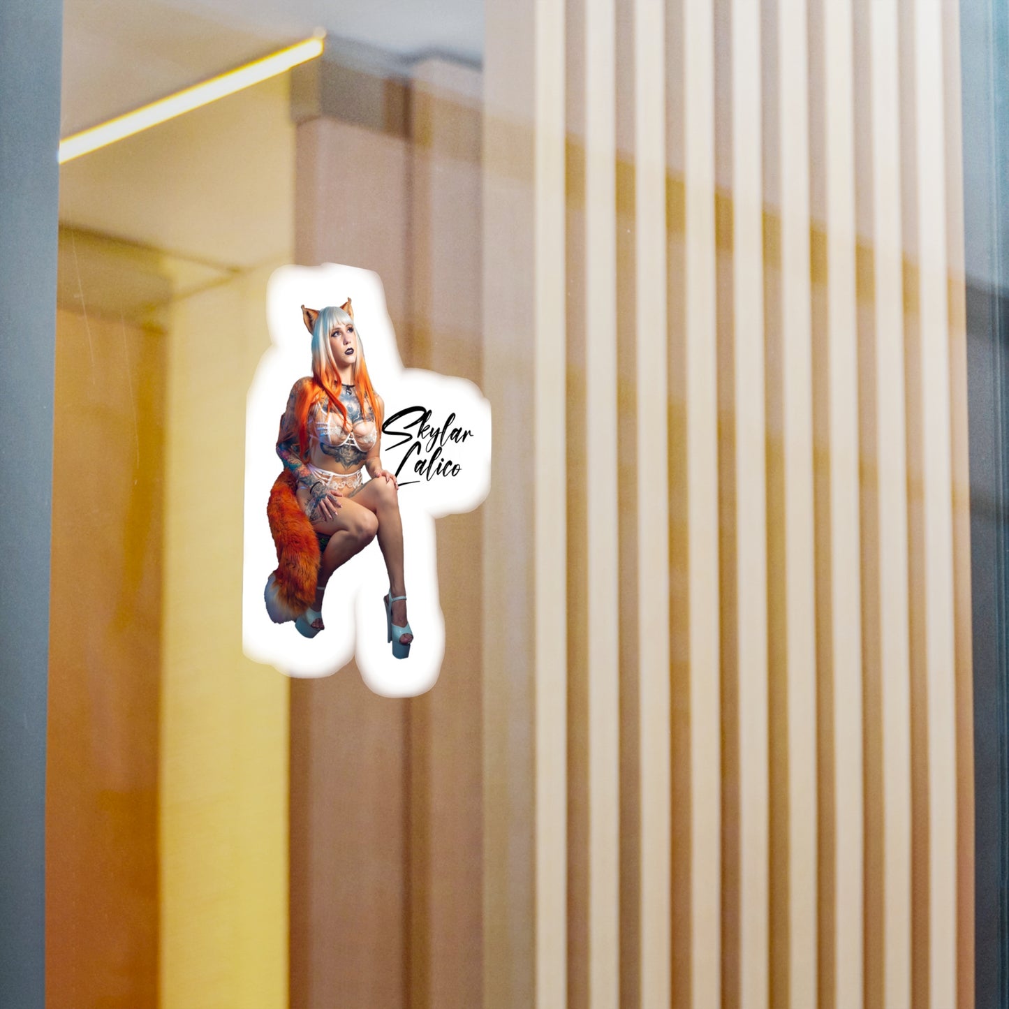 White Fox Vinyl stickers