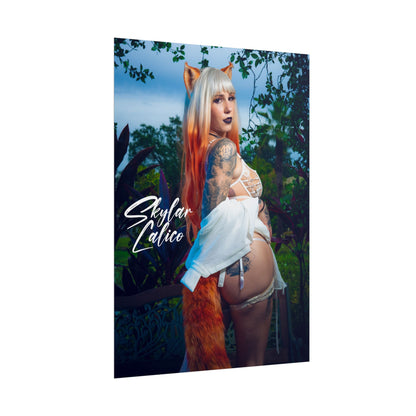 White Fox Vertical Posters