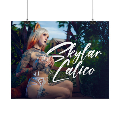 White Fox Horizontal Posters