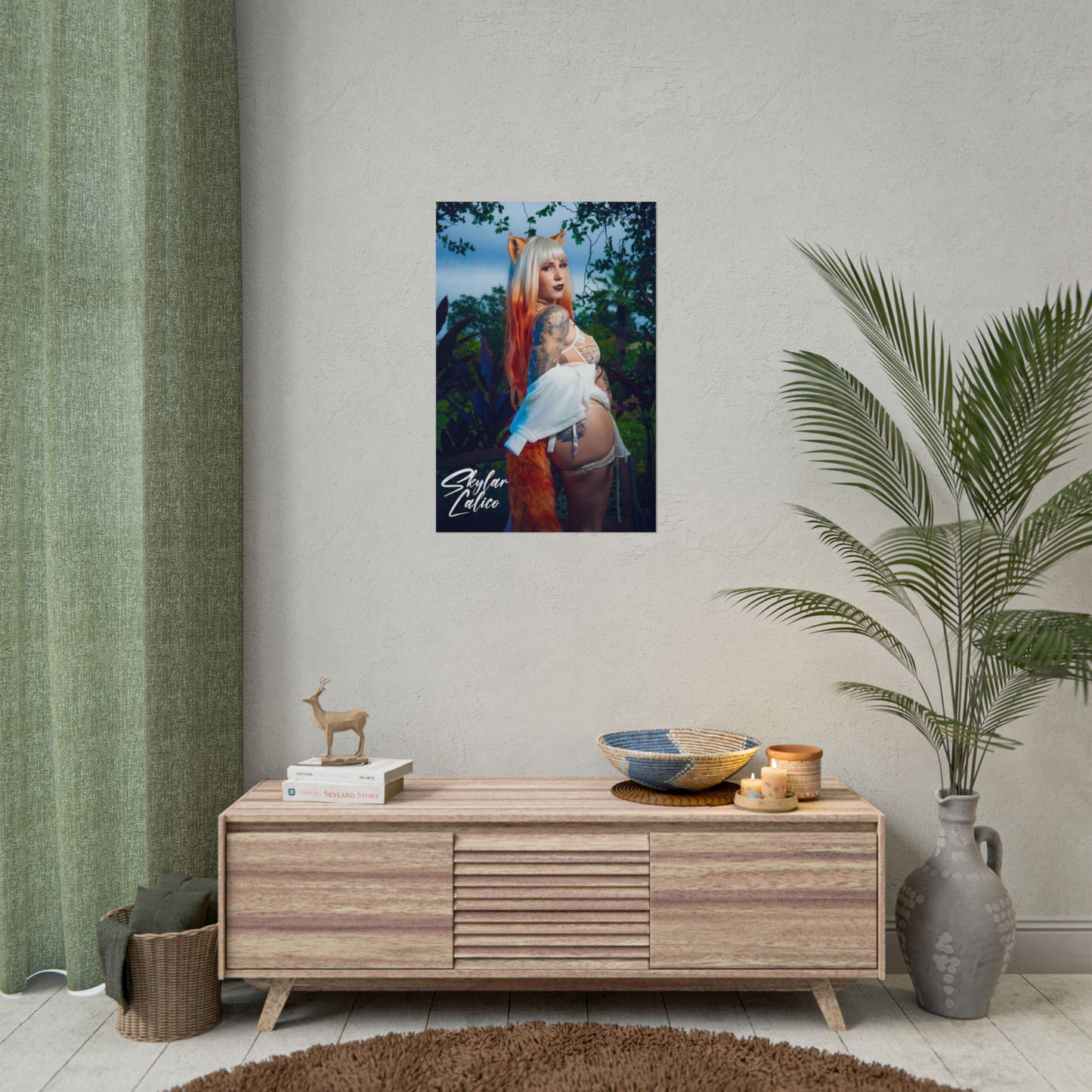 White Fox Vertical Posters