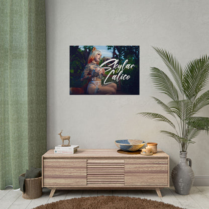 White Fox Horizontal Posters