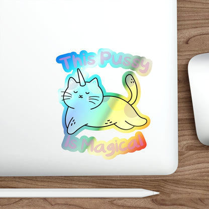 Magic Cat Holographic Die-cut Stickers
