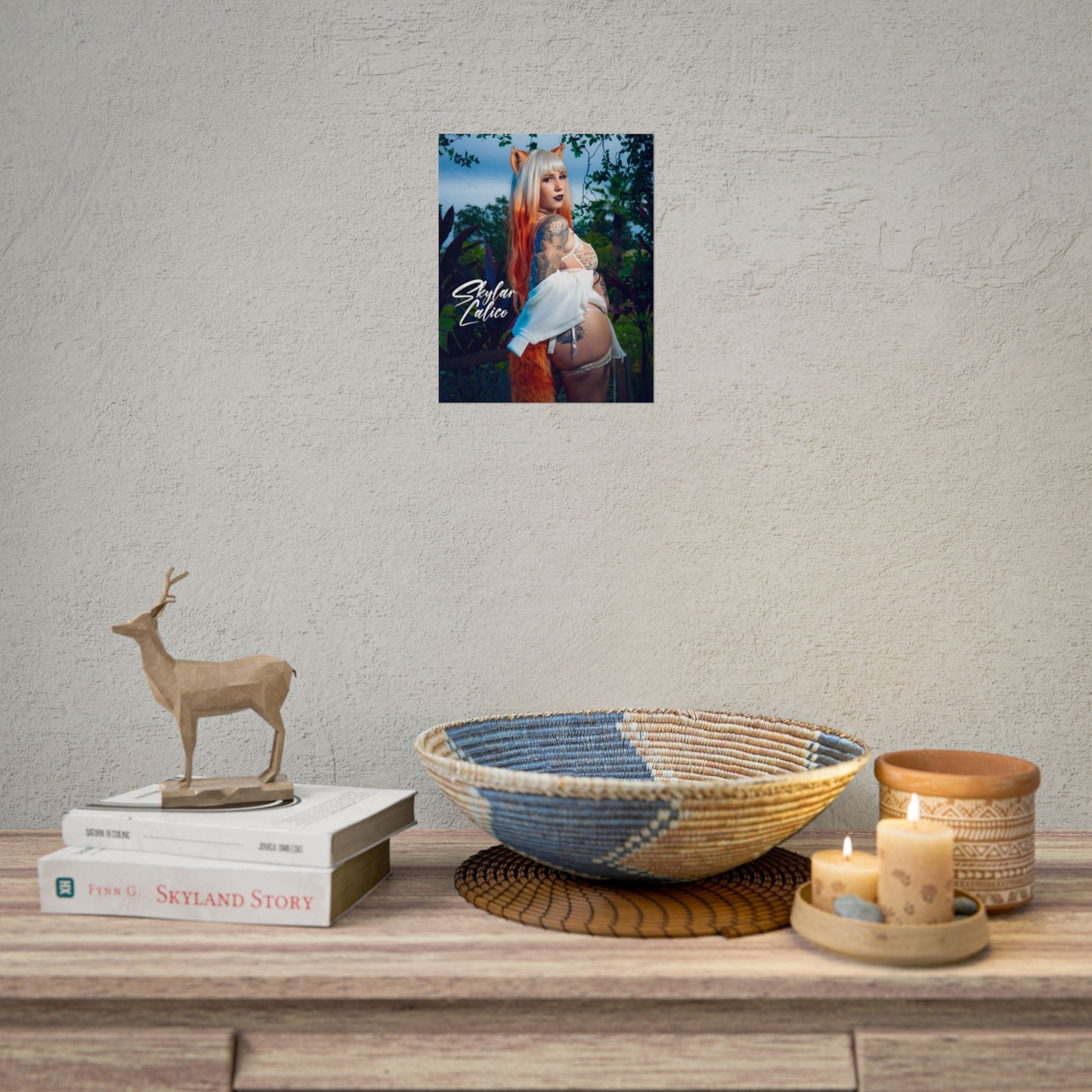 White Fox Vertical Posters