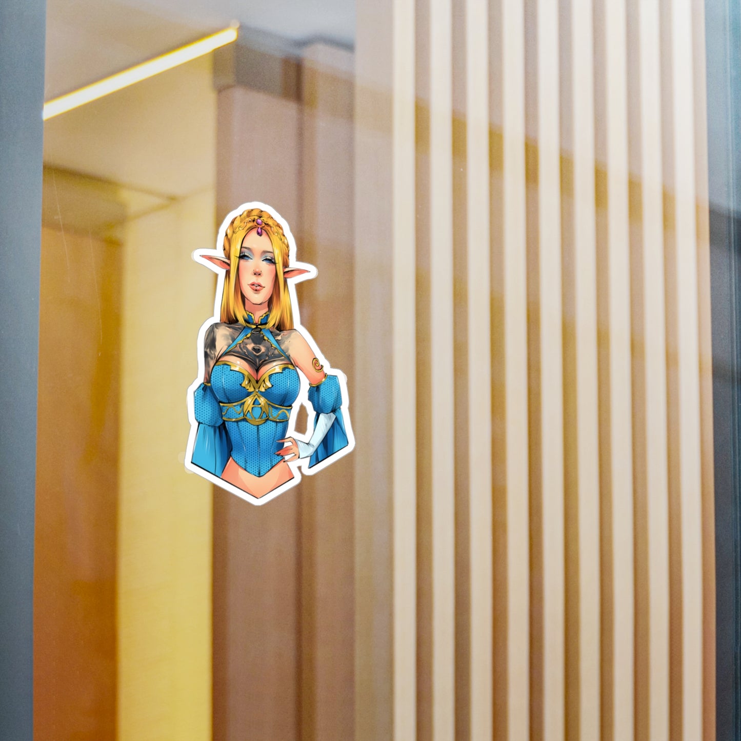 Elf Princess of Time Cosplay Kiss-Cut Vinyl Sticker — Fantasy Character Decal for Laptops, Water Bottles & Notebooks