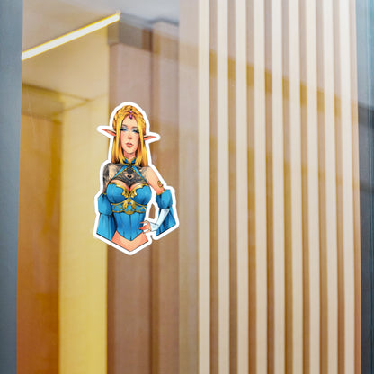 Elf Princess of Time Cosplay Kiss-Cut Vinyl Sticker — Fantasy Character Decal for Laptops, Water Bottles & Notebooks