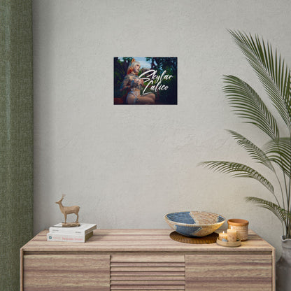 White Fox Horizontal Posters