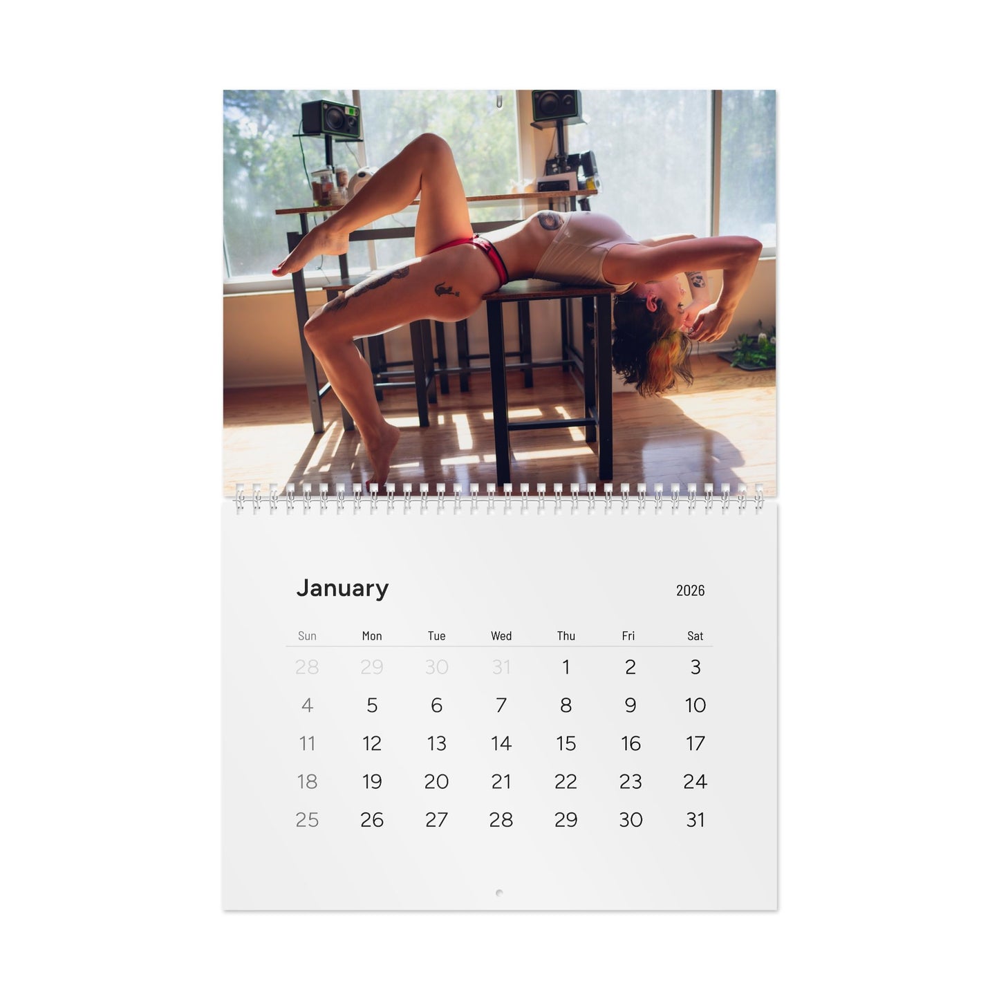 2026 Pinup Photography Wall Calendar — Artistic Boudoir Photo Calendar