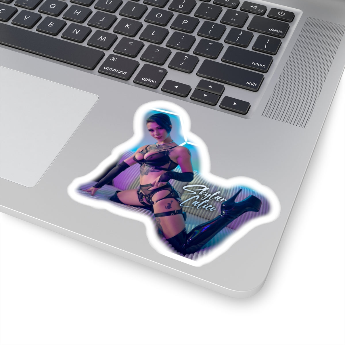 Black Strappy Kiss-Cut Stickers