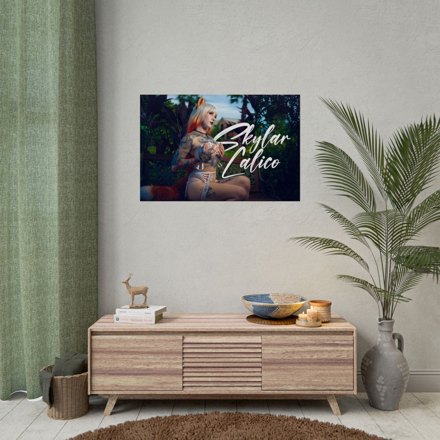 White Fox Horizontal Posters