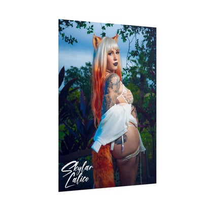 White Fox Vertical Posters
