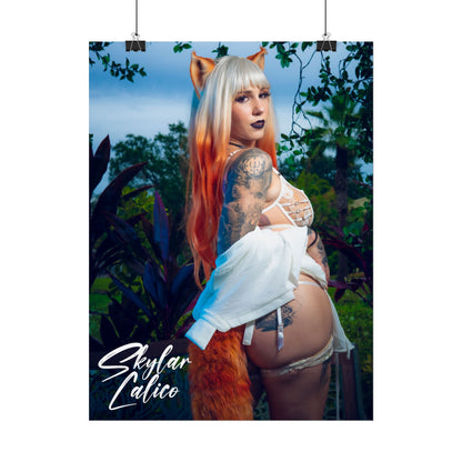 White Fox Vertical Posters