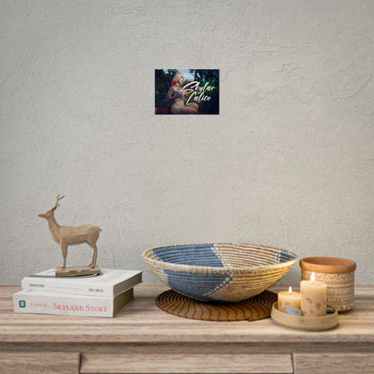 White Fox Horizontal Posters