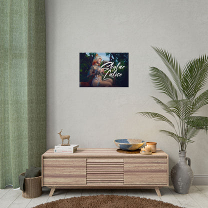 White Fox Horizontal Posters