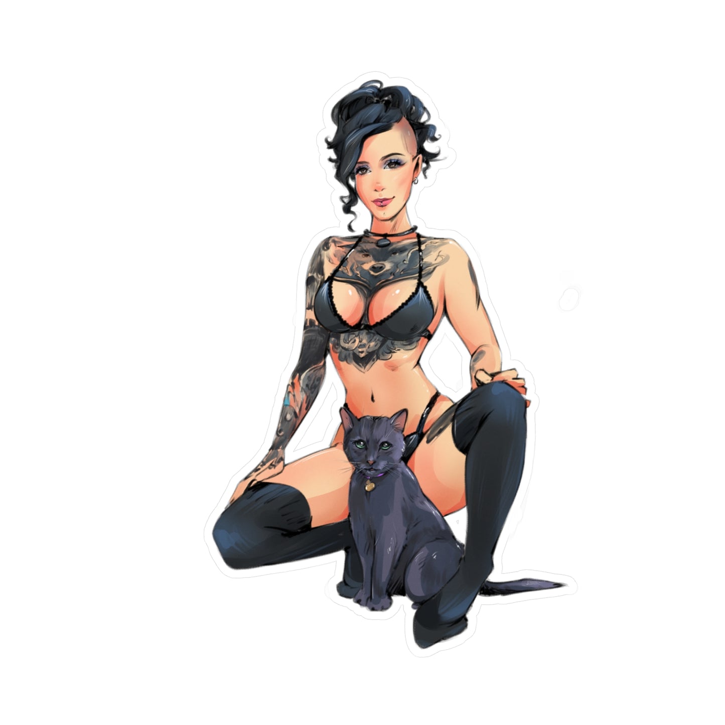 Mimi and Skylar Kiss-Cut Vinyl Sticker