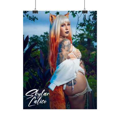 White Fox Vertical Posters