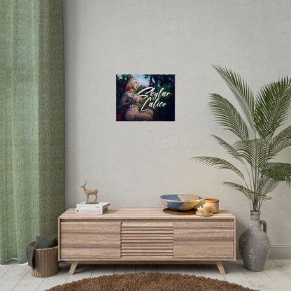White Fox Horizontal Posters